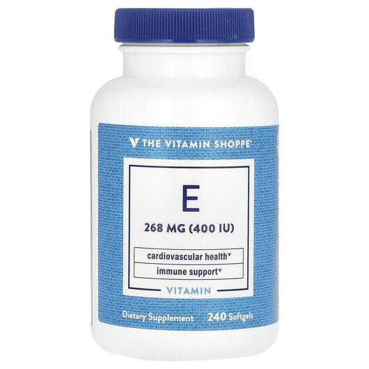 Основне фото товара Vitamin E 268 mg 400 IU Основне фото товара Vitamin E 268 mg 400 IU, Вітамін E Токофероли, 240 капсул