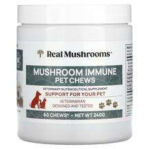 Real Mushrooms, Грибы, Mushroom Immune Pet Chews Support for Y...