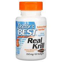 Doctor's Best, Масло Криля 350 мг, Real Krill 350 mg, 60 ...