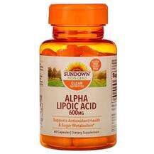 Sundown Naturals, Alpha Lipoic Acid 600 mg, Альфа-ліпоєва кисл...