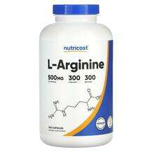 Nutricost, L-Аргинин, L-Arginine 500 mg, 300 капсул
