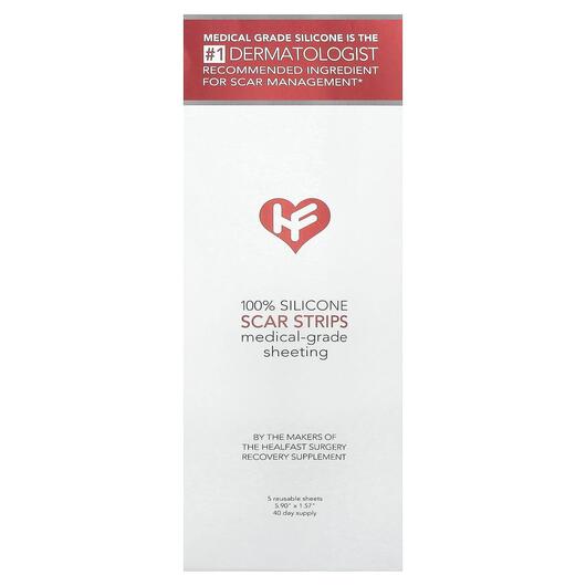 Основне фото товара 100% Silicone Scar Strips, Пластири, патчі для обличчя, 5 Reusabl