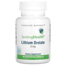 Seeking Health, Литий, Lithium Orotate 5 mg, 100 капсул