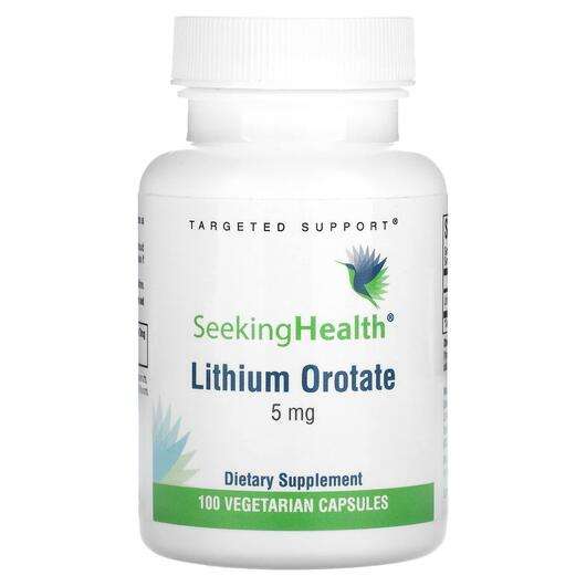 Основне фото товара Seeking Health, Lithium Orotate 5 mg, Літій, 100 капсул