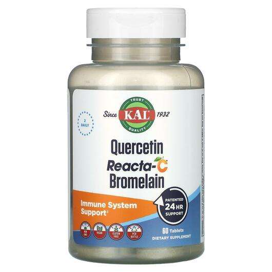 Основное фото товара KAL, Кверцетин, Quercetin Reacta-C Bromelain, 60 таблеток