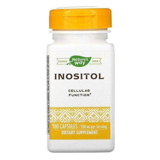 Основне фото товара Nature's Way, Inositol, Інозітол 500 мг, 100 капсул