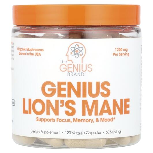 Основне фото товара The Genius Brand, Genius Lion's Mane, Гриби Левова Грива, 12