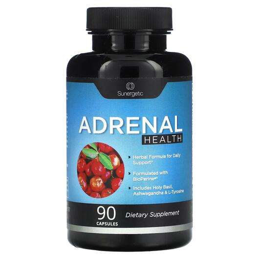 Основное фото товара Sunergetic, Поддержка надпочечников, Adrenal Health, 90 капсул