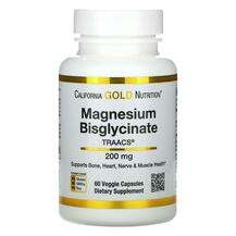 California Gold Nutrition, Magnesium Bisglycinate, 60 Veggie C...