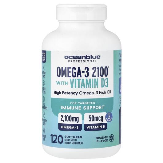 Основное фото товара Professional Omega-3 2100 With Vitamin D High Potency, Витамин D,