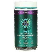 iWi, Brain Gummies Omega-3 + Alpha-GPC And B6 Natural Elderber...
