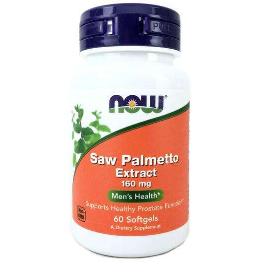 Основне фото товара Now, Saw Palmetto Extract, Екстракт пальметто 160 мг, 60 капсул