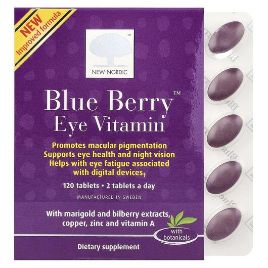 Основное фото товара Поддержка здоровья зрения, Blue Berry Eye Vitamin, 120 таблеток