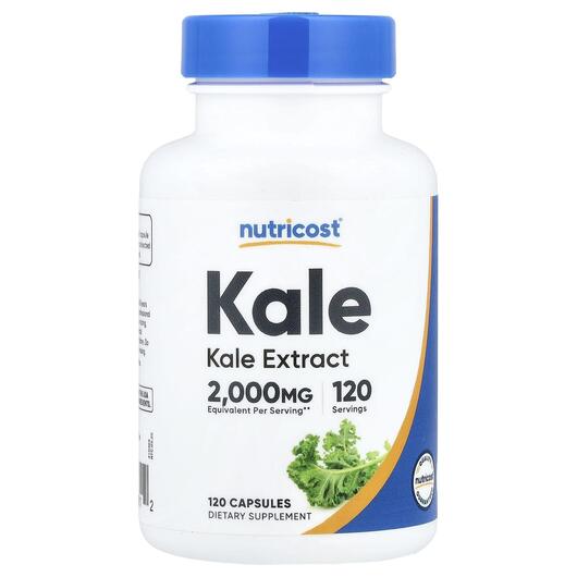 Основное фото товара Kale 2000 mg Основное фото товара Nutricost, Кудрявая капуста, Kale 2000 mg, 120 капсул