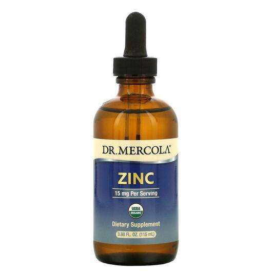 Основное фото товара Dr. Mercola, Цинк, Zinc 15 mg, 115 мл