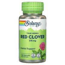Solaray, True Herbs Red Clover 375 mg, 100 VegCaps