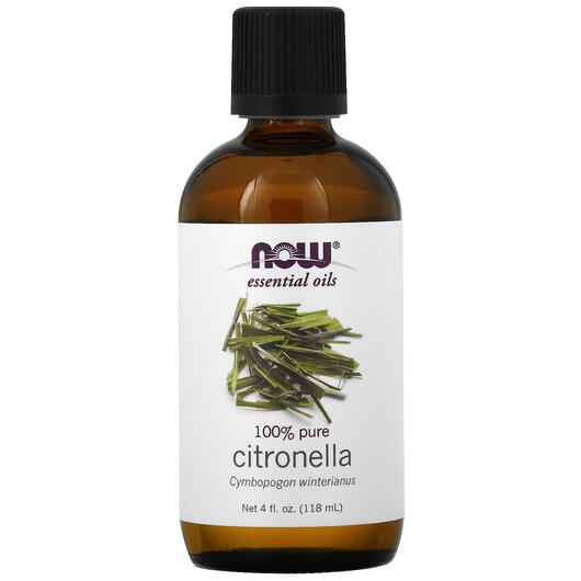 Основне фото товара NOW Foods, Pure Essential Oil Citronella, Ефірна олія, 118 мл