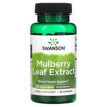 Swanson, Mulberry Leaf Extract 500 mg, Підтримка рівню цукру, ...