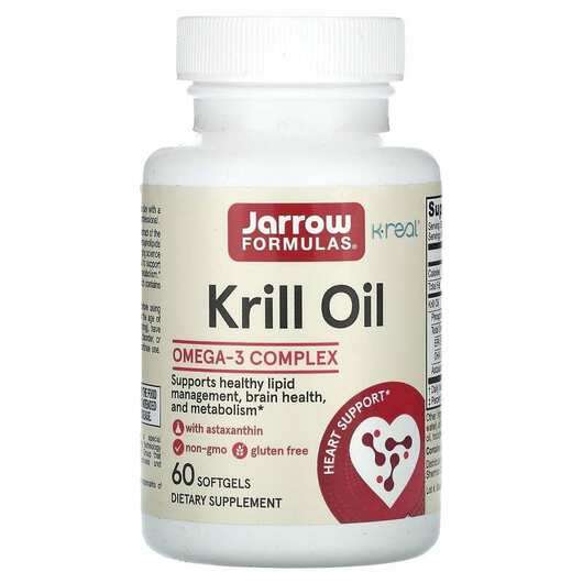 Основное фото товара Jarrow Formulas, Масло криля, Krill Oil, 60 капсул