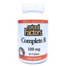 Natural Factors, Complete B 100 mg 90, Комплекс Вітаміну B 100...