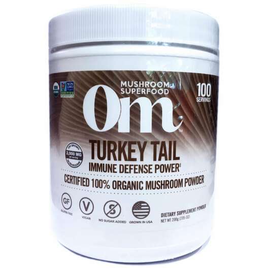 Основне фото товара Om Mushrooms, Turkey Tail Immune Defense Power, Хвіст Індички,...