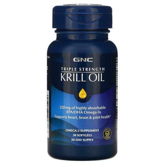Основное фото товара GNC, Масло Антарктического Криля, Triple Strength Krill Oil, 3...