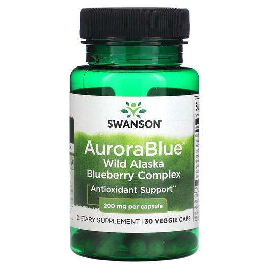 Основне фото товара Swanson, AuroraBlue Wild Alaska Blueberry Complex 200 mg, Лохи...