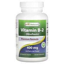 Best Naturals, Vitamin B-2 Riboflavin 400 mg, Вітамін В2 Рибоф...