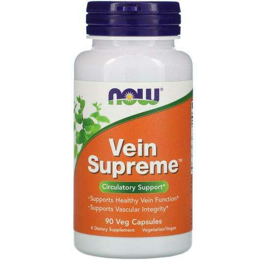Основне фото товара Now, Vein Supreme, Підтримка вен, 90 капсул