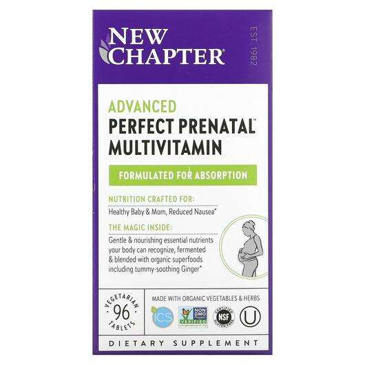 Основне фото товара New Chapter, Perfect Prenatal Multi, Вітаміни для вагітних, 96...