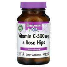 Bluebonnet, Витамин C, Vitamin C-500 mg & Rose Hips, 90 ка...