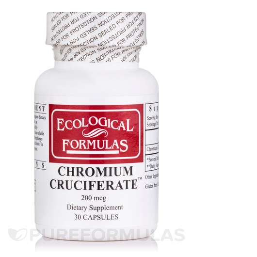 Основне фото товара Ecological Formulas, Chromium Cruciferate 200 mcg, Хром, 30 ка...
