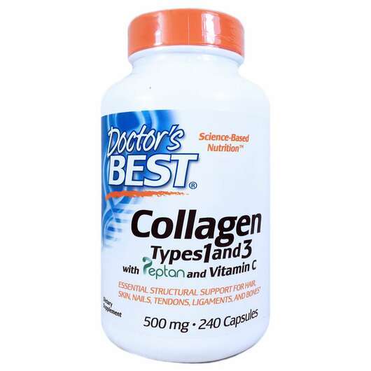Основное фото товара Doctor's Best, Коллаген 1 и 3 типа с Пептаном, Collagen Types ...