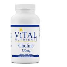 Vital Nutrients, Холин Витамин B4, Choline 550 mg, 120 капсул