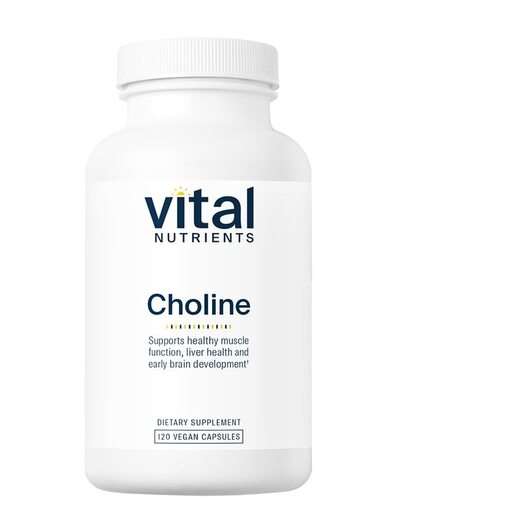 Основне фото товара Vital Nutrients, Choline 550 mg, Холін Вітамін B4, 120 капсул