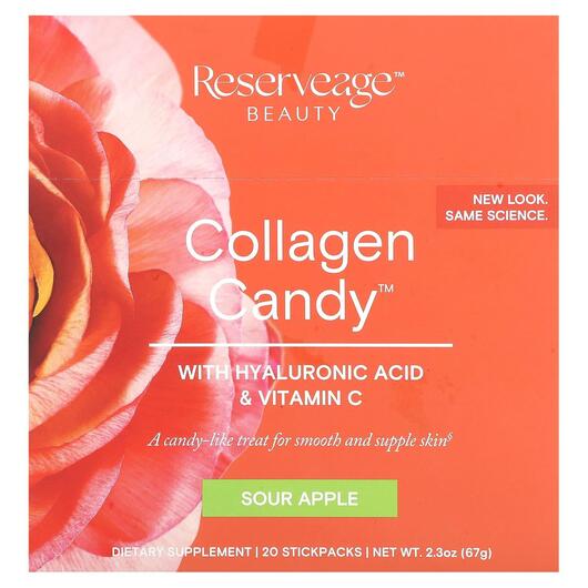 Основне фото товара Collagen Candy Sour Apple 20 Stickpacks 2 Основне фото товара Collagen Candy Sour Apple 20 Stickpacks 2, Колаген, 67 г