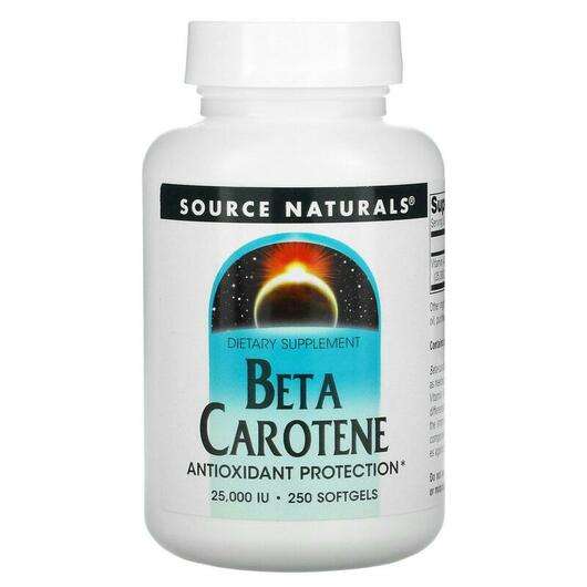 Основне фото товара Source Naturals, Beta Carotene 25000 IU 250, Бета каротин віта...