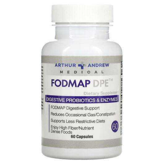 Основное фото товара Arthur Andrew Medical, Пробиотики, FODMAP DPE, 60 капсул