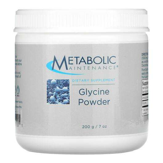 Основное фото товара Metabolic Maintenance, L-Глицин, Glycine Powder, 200 г