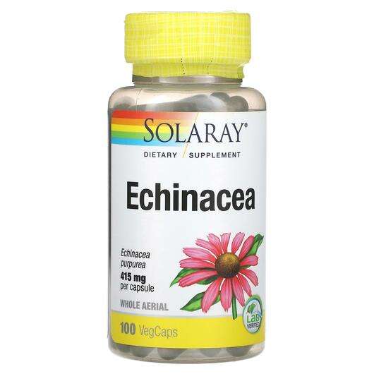 Основное фото товара Solaray, Эхинацея, Echinacea 415 mg, 10 капсул