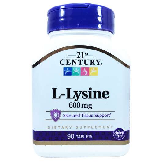 Основное фото товара 21st Century, L-Лизин 600 мг, L-Lysine, 90 таблеток