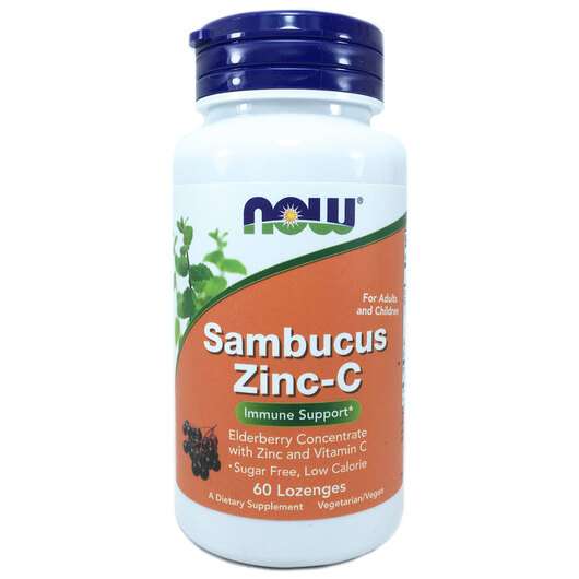 Основное фото товара Now, Бузина с Цинком и Витамином C, Sambucus Zinc-C, 60 пастилок