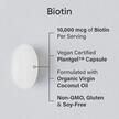 Фото применение Biotin with Organic Coconut Oil 10000, Витамин B7 Биотин, 120 кап