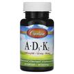 Фото применение Carlson, Витамины A и D, Vitamins A - D3 - K2, 60 капсул
