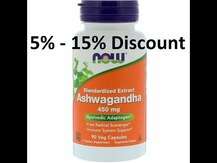 Now Foods, Ашваганда 450 мг, Ashwagandha 450 mg, 90 капсул