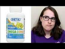 Deva, Веганская Омега-3 ДГА и ЕПА 300 мг, Vegan Omega-3, 90 ка...