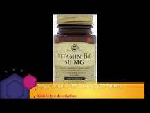 Solgar, Vitamin B6 50 mg, Вітамін B6 50 мг, 100 таблеток