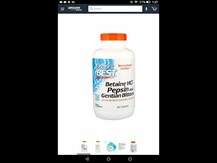 Doctor's Best, Betaine HCL Pepsin and Gentian Bitters