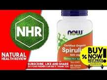 Now, Certified Organic Spirulina 500 mg, 500 Tablets