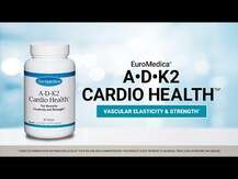 EuroMedica, A-D-K2 Cardio Health, Вітаміни А D K, 60 капсул